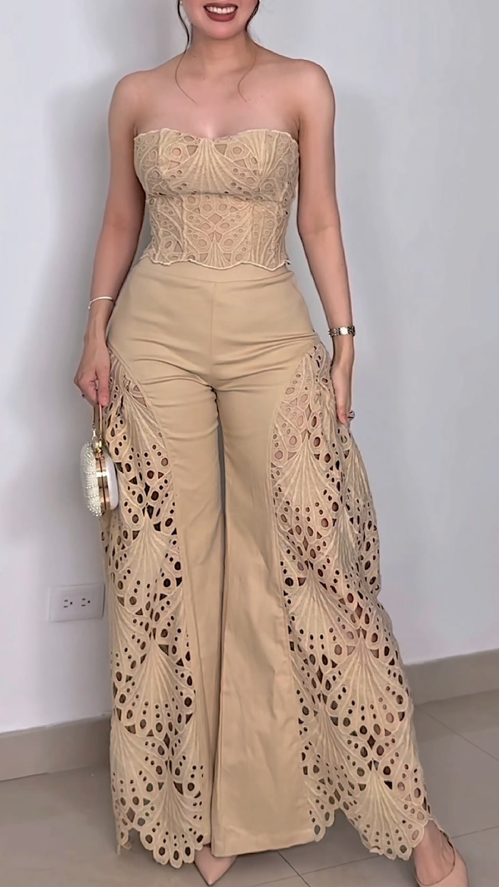 Fashionable Lace Tube Top & Trousers Suit✨👗 （BUY 2 Get Off&Free Shipping）