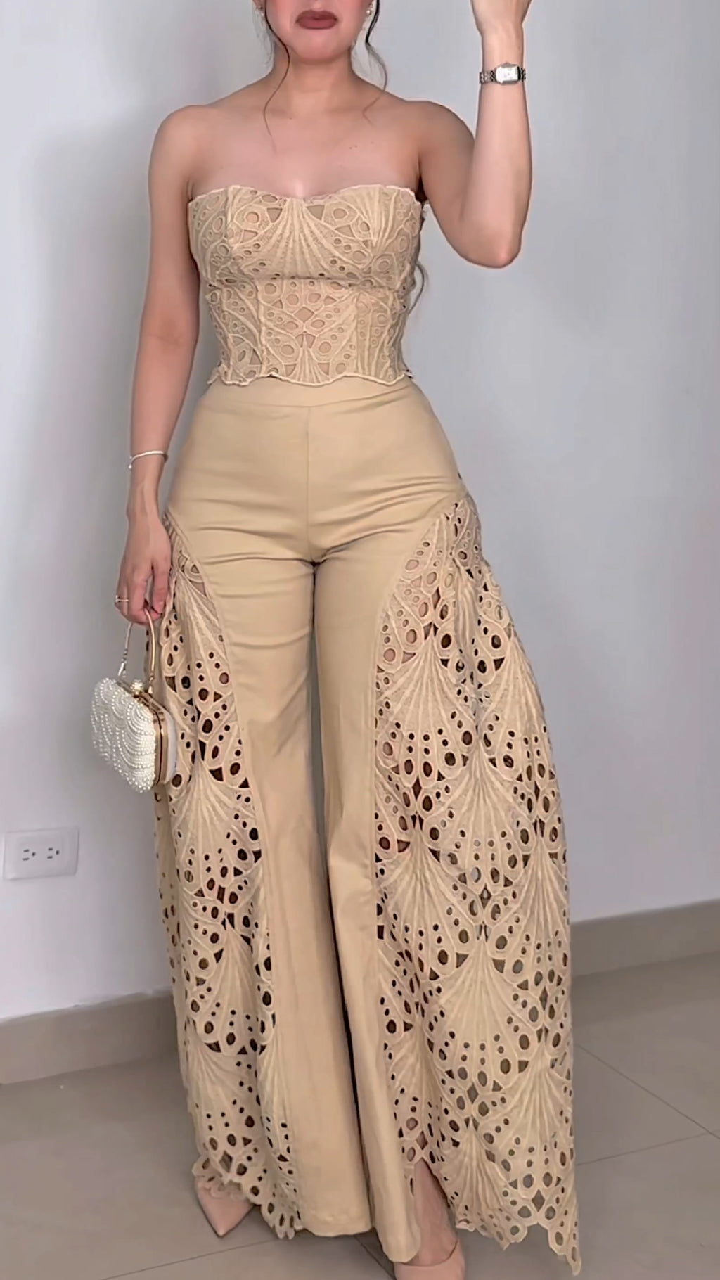 Fashionable Lace Tube Top & Trousers Suit✨👗 （BUY 2 Get Off&Free Shipping）